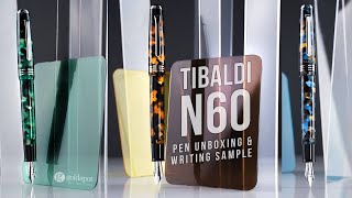 Tibaldi N60 Fountain Pen Unboxing and Writing Sample [upl. by Ryder917]