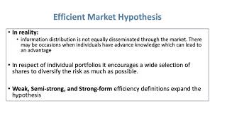 5 Efficient Market Hypothesis 2 [upl. by Tuorah929]