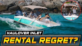 RENTAL BOAT GONE WRONG AT HAULOVER INLET  WAVY BOATS [upl. by Donatelli]