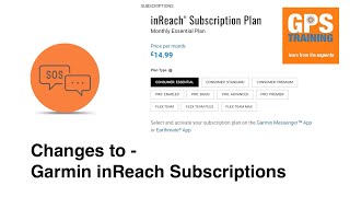 Garmin inReach subscriptions  Changes [upl. by Issor]