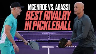 Agassi vs McEnroe THE BEST MATCH in Pickleball [upl. by Ear678]