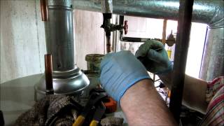 how to replace a 40 gallon gas water heater [upl. by Nayarb]