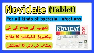 Novidat Tablet Ciprofloxacin Syrup 500mg 250mg Uses Side Effects Urdu Hindi [upl. by Attenna]