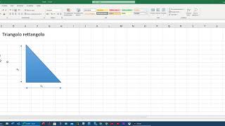 Excel  Triangolo rettangolo e radice quadrata [upl. by Velvet]