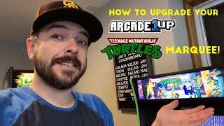 How to upgrade your Arcade1Up TMNT Arcades Marquee Light Up Marquee Mod Install [upl. by Kcirdor]