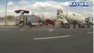 Kayseri Büyükşehir Kayar Kalıplı Beton Finişeri ile Bordür UygulamasıÜnsam Yapı [upl. by Marga]