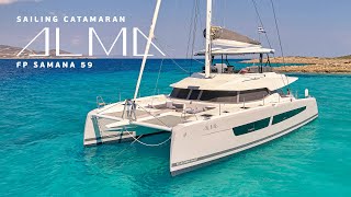 Sailing Catamaran Alma  Luxury Yacht Charters in Greece [upl. by Nevs]