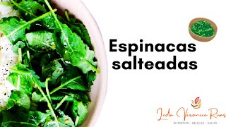 Espinacas salteadas 🍃  Recetas [upl. by Nike]