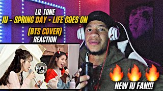 iu’s bts covers  spring day  life goes on iu reaction [upl. by Ekaj]