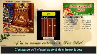 Paroles et accords  Jai vu maman embrasser le Pere Noël Cover Karaoke sans voix [upl. by Mace72]