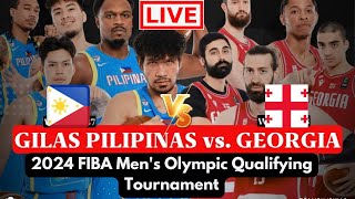 GILAS PILIPINAS vs GEORGIA  2024 FIBA MENS OLYMPIC QUALIFYING TOURNAMENT  LIVE SCOREBOARD [upl. by Stephenie]