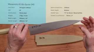 Masamoto KS Wa Gyuto 240mm Quick Look 30P [upl. by Marcos337]