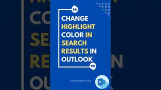 How To Change Highlight Color In Search Results In Outlook [upl. by Zoilla]