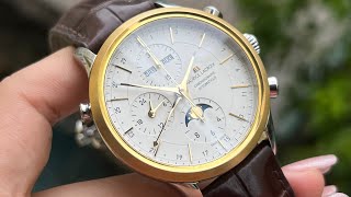 Review Maurice Lacroix Les Classicque Phase De Lune Chronograp 18k Gold LC6078YS10113E [upl. by Htirehc]