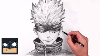 How To Draw Satoru Gojo  Jujutsu Kaisen Sketch Art Lesson Step by Step [upl. by Nnayd31]