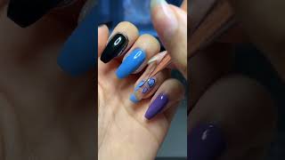 Jinx  Nails 💙💜 nails foryou fypシ゚viral nailart shortvideo [upl. by Edwine]