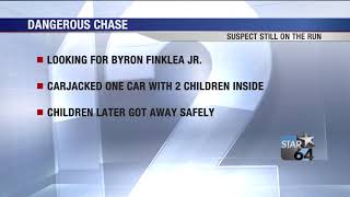 Police investigate pursuit double carjacking kidnapping of two children [upl. by Gerhardine]