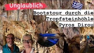 Mit dem Wohnmobil zur Tropfsteinhöhle bei Pyrgos Dirou direkt am Meer auf der ManiHalbinsel [upl. by Elihu]