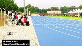 GNPC Ghana Fastest Human Finals 2024  u18 Girls Heat 3 [upl. by Senskell77]