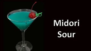 Midori Sour Cocktail Drink Recipe [upl. by Levitan]