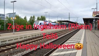 Züge in Ingelheim Rhein Teil6 HappyHalloween deutschebahn trainspotting zugverkehr [upl. by Norag507]