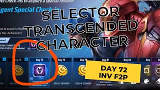 free selector transcended character Day 72 inv f2p Marvel Future Fight [upl. by Aldous]