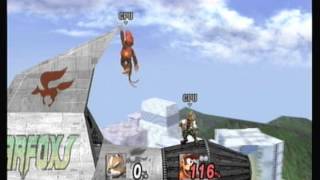 Super Smash Bros Brawl Battle 9 Fox vs Diddy Kong [upl. by Card]