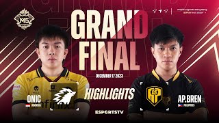 ONIC Esports vs AP Bren HIGHLIGHTS Grand Final M5 World Championship  APBR VS ONIC [upl. by Maud]