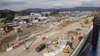 Time lapse camera construction video  Bayswater train station upgrade Melbourne [upl. by Darbee647]