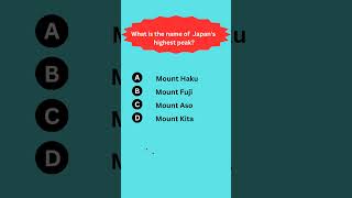 Highest peak of Japan  MCQs Quiz Subscribe to my YouTube channel [upl. by Ocirrej904]