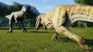 IndominusRexModified VS All Carnivores  Jurassic World Evolution [upl. by Inoek]