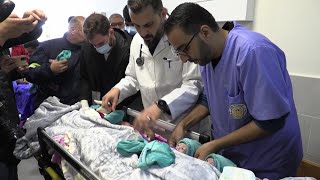 Palestinian medics prepare premature babies for evacuation from Gaza  AFP [upl. by Manlove]