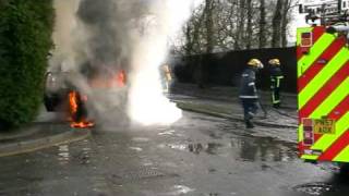 Worsley car fire 090209 [upl. by Charis]