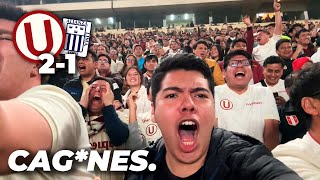 UNIVERSITARIO 2  1 ALIANZA LIMA CLÁSICO ES GANARTE  REACCIÓN DESDE EL ESTADIO [upl. by Bolten]