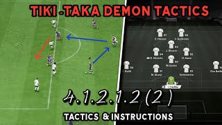 I found THE BEST META 41212 2 Setup GAMECHANGING TIKITaka 41212 2 Tactics amp Instructions [upl. by Omrellig]