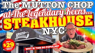 Trying the MUTTON CHOP at KEENS The most Legendary STEAKHOUSE in New York City [upl. by Kong860]