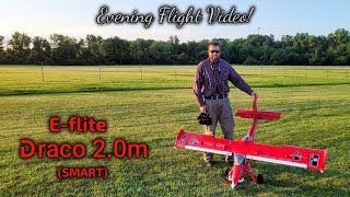 Eflite Draco 20 SMART Evening Flight Video Eflite Draco RCPlane Airplane HappyRCFlyer [upl. by Annoynek]