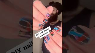 Custom Nail Sticker Manicure  Beginner tutorial to make custom nail stickers at home [upl. by Piers221]