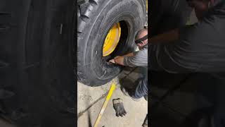 Replacing Big Loader Tires Ft Tire Beast tiredoctor tires shorts [upl. by Rosenquist]