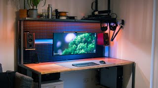 How to Build a CableFree Desk with BuiltIn Lights USB Outlets  More [upl. by Neerual268]