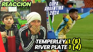 TEMPERLEY 1  5  RIVER PLATE 1  4   Reacciones de Hinchas de River  COPA ARGENTINA 2024 [upl. by Maice967]