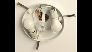 Ceiling lamp IKEA HYBY How to assemble and install [upl. by Helge96]