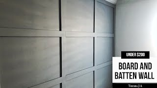 How To DIY Board and Batten Grid Accent Wall [upl. by Gonzalez]