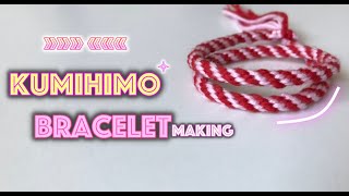 EASY FRIENDSHIP BRACELETS MAKING  KUMIHIMO  DIY  KOLAY ARKADAŞLIK BİLEKLİK YAPIMI [upl. by Maillil549]