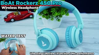 Boat Rockerz 450 Pro OnEar Headphones Unboxing  Review  Function  Mic performance [upl. by Mylander]