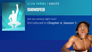 IShowSpeed Reacts To His Fortnite Emote 🤩 [upl. by Anelagna597]