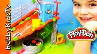 Trash Pack Slime and PLAYDOH Toy Review We Play with Ooze with HobbyKidsTV [upl. by Baecher]