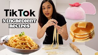 i tried viral tiktok 3 ingredient recipes so good [upl. by Suiratnauq]