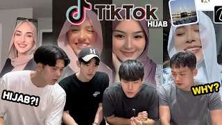 Korean guys react to Hijab TikTok surprise [upl. by Esej]