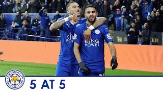 5 at 5  Five best goals from Riyad Mahrez 201516 [upl. by Dranoc]